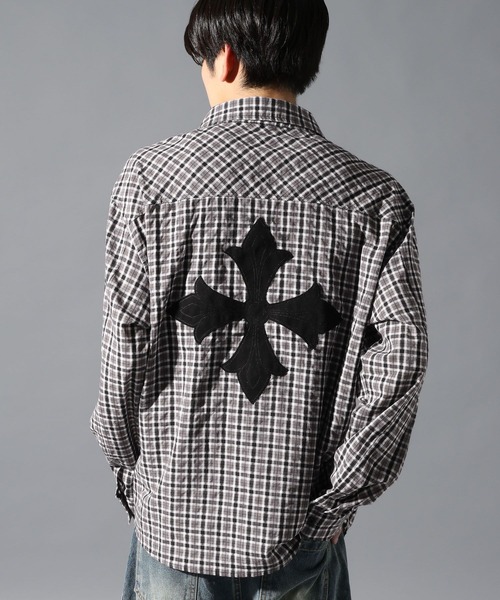 LAND MUSEUM(ランドミュージアム)の「LAND MUSEUM/チェックチョーカー長袖シャツ(シャツ/ブラウス・メンズ・ブラック/ネイビー・LARGE/MEDIUM)」の11枚目の写真