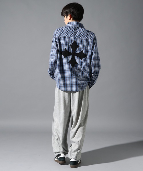 LAND MUSEUM(ランドミュージアム)の「LAND MUSEUM/チェックチョーカー長袖シャツ(シャツ/ブラウス・メンズ・ブラック/ネイビー・LARGE/MEDIUM)」の14枚目の写真