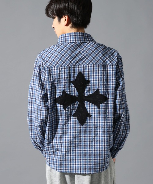 LAND MUSEUM(ランドミュージアム)の「LAND MUSEUM/チェックチョーカー長袖シャツ(シャツ/ブラウス・メンズ・ブラック/ネイビー・LARGE/MEDIUM)」の17枚目の写真