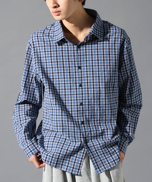 LAND MUSEUM(ランドミュージアム)の「LAND MUSEUM/チェックチョーカー長袖シャツ(シャツ/ブラウス・メンズ・ブラック/ネイビー・LARGE/MEDIUM)」の18枚目の写真