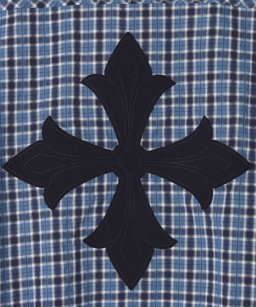 LAND MUSEUM(ランドミュージアム)の「LAND MUSEUM/チェックチョーカー長袖シャツ(シャツ/ブラウス・メンズ・ブラック/ネイビー・LARGE/MEDIUM)」の4枚目の写真