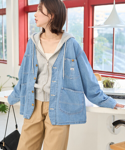 激レア　サンプル品　ノーカラーデニムジャケット　Lee(リー)別注アイテム 限定展開 Lee × FREAK'S STORE/リー 別注 ノーカラー ジャケット