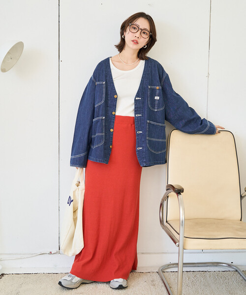 限定展開 Lee × FREAK'S STORE/リー 別注 ノーカラー ジャケット