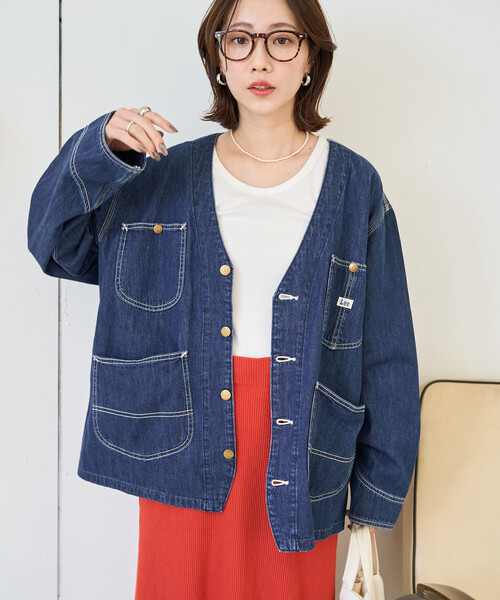 限定展開 Lee × FREAK'S STORE/リー 別注 ノーカラー ジャケット