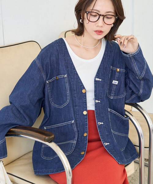 限定展開 Lee × FREAK'S STORE/リー 別注 ノーカラー ジャケット