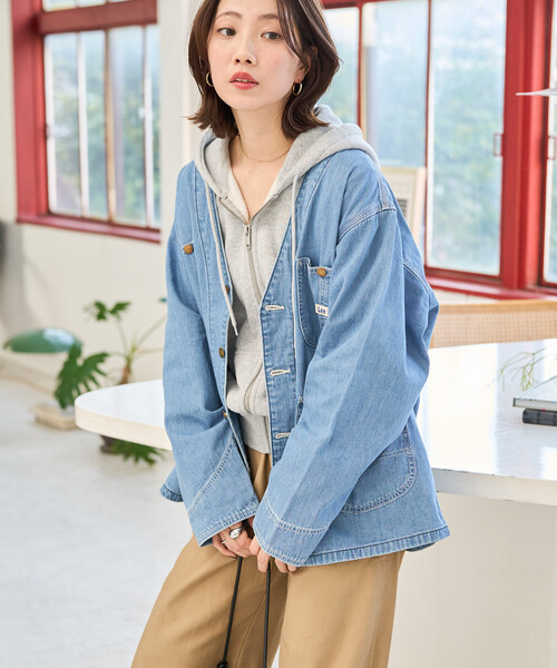 限定展開 Lee × FREAK'S STORE/リー 別注 ノーカラー ジャケット