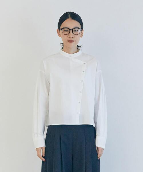 LOISIR(ロワズィール)の「ワークディテールショートシャツ(シャツ/ブラウス・レディース・オフホワイト/インディゴブルー・FREE)」の10枚目の写真