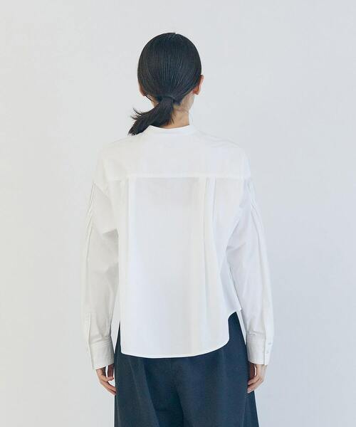 LOISIR(ロワズィール)の「ワークディテールショートシャツ(シャツ/ブラウス・レディース・オフホワイト/インディゴブルー・FREE)」の12枚目の写真