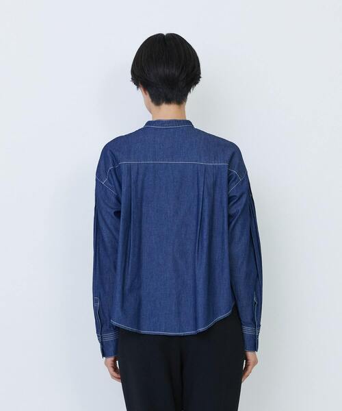 LOISIR(ロワズィール)の「ワークディテールショートシャツ(シャツ/ブラウス・レディース・オフホワイト/インディゴブルー・FREE)」の15枚目の写真