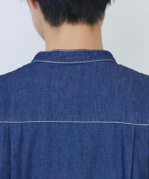 LOISIR(ロワズィール)の「ワークディテールショートシャツ(シャツ/ブラウス・レディース・オフホワイト/インディゴブルー・FREE)」の17枚目の写真