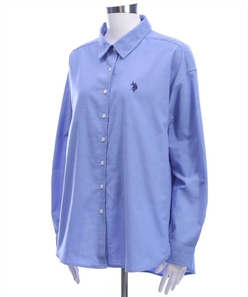 U.S. POLO ASSN.(ユーエスポロアッスン)の「【U.S. POLO ASSN.】clear別注 オーバーサイズオックスシャツ(シャツ/ブラウス・レディース・オフホワイト/サックスブルー/ピンク・F)」の21枚目の写真
