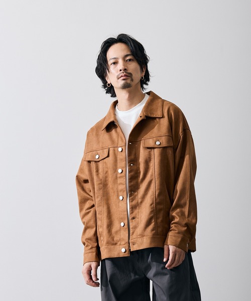 improves（インプローブス）の「スエードタッチ ポンチジャケット（ブルゾン・メンズ・キャメル/ブラウン/ベージュ・MEDIUM/LARGE）」の3枚目の写真