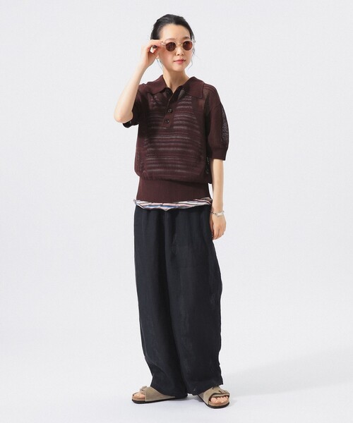 BEAMS BOY（ビームスボーイ）の「リネン ソリッド イージー ＜イージーケア＞（その他パンツ・レディース・ブラック/レッド/ターコイズブルー・ONE SIZE）」の17枚目の写真