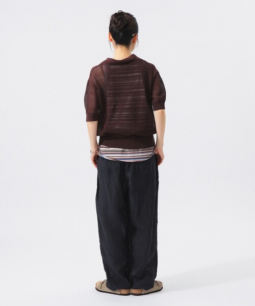 BEAMS BOY（ビームスボーイ）の「リネン ソリッド イージー ＜イージーケア＞（その他パンツ・レディース・ブラック/レッド/ターコイズブルー・ONE SIZE）」の15枚目の写真