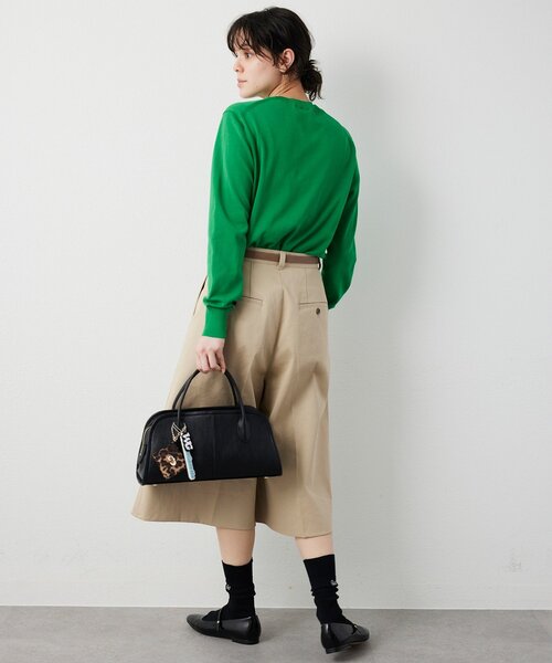 Whim Gazette（ウィムガゼット）の「ワイドボストンBAG（ボストンバッグ・レディース・ブラック/ベージュ・FREE）」の4枚目の写真