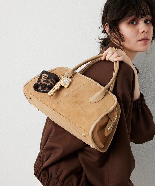 Whim Gazette（ウィムガゼット）の「ワイドボストンBAG（ボストンバッグ・レディース・ブラック/ベージュ・FREE）」の7枚目の写真