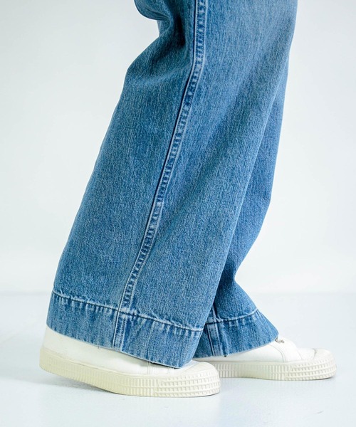 D.M.G.（ドミンゴ）の「[D.M.G / ディーエムジー] 10ozジェルドデニム ワークストレートパンツ（デニムパンツ・レディース・ライトインディゴブルー・M/L/SS/S）」の19枚目の写真
