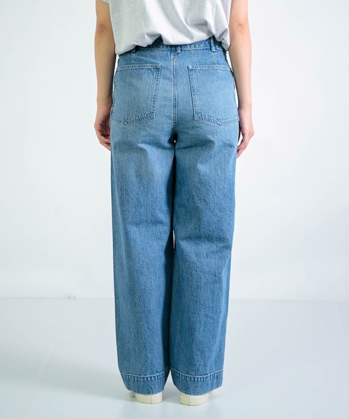 D.M.G.（ドミンゴ）の「[D.M.G / ディーエムジー] 10ozジェルドデニム ワークストレートパンツ（デニムパンツ・レディース・ライトインディゴブルー・M/L/SS/S）」の15枚目の写真