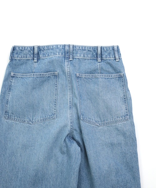 D.M.G.（ドミンゴ）の「[D.M.G / ディーエムジー] 10ozジェルドデニム ワークストレートパンツ（デニムパンツ・レディース・ライトインディゴブルー・M/L/SS/S）」の22枚目の写真