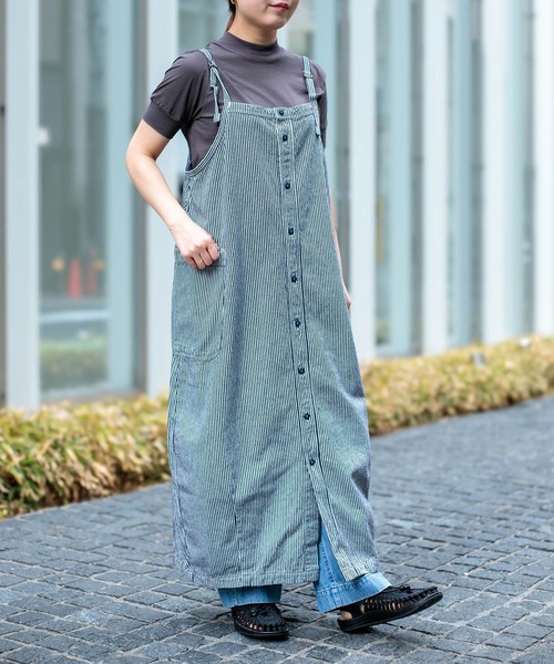 D.M.G.（ドミンゴ）の「[D.M.G / ディーエムジー] 10ozジェルドデニム ワークストレートパンツ（デニムパンツ・レディース・ライトインディゴブルー・M/L/SS/S）」の8枚目の写真