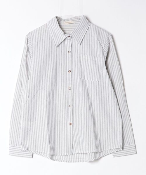 セール】ストライプ柄長袖シャツ（シャツ/ブラウス）｜Dream garden