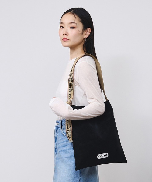 OUTDOOR PRODUCTS（アウトドアプロダクツ）の「【ROSE BUD別注】(OUTDOOR) JACQUARD TAPE TOTE（トートバッグ・レディース・ブラック/イエロー・ONE SIZE）」の3枚目の写真