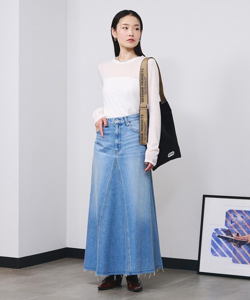 OUTDOOR PRODUCTS（アウトドアプロダクツ）の「【ROSE BUD別注】(OUTDOOR) JACQUARD TAPE TOTE（トートバッグ・レディース・ブラック/イエロー・ONE SIZE）」の8枚目の写真