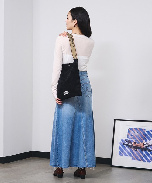 OUTDOOR PRODUCTS（アウトドアプロダクツ）の「【ROSE BUD別注】(OUTDOOR) JACQUARD TAPE TOTE（トートバッグ・レディース・ブラック/イエロー・ONE SIZE）」の10枚目の写真