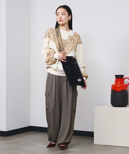 OUTDOOR PRODUCTS（アウトドアプロダクツ）の「【ROSE BUD別注】(OUTDOOR) JACQUARD TAPE TOTE（トートバッグ・レディース・ブラック/イエロー・ONE SIZE）」の14枚目の写真