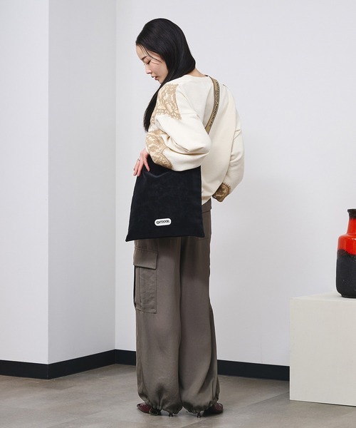 OUTDOOR PRODUCTS（アウトドアプロダクツ）の「【ROSE BUD別注】(OUTDOOR) JACQUARD TAPE TOTE（トートバッグ・レディース・ブラック/イエロー・ONE SIZE）」の16枚目の写真