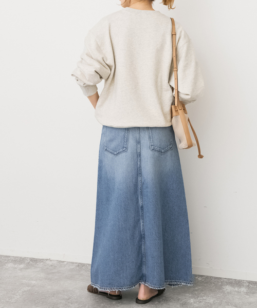 Spick & Span（スピックアンドスパン）の「upper hights/アッパーハイツ 別注THE FLORENCE*（デニムスカート・レディース・ベージュ/エメラルドブルー・SMALL/MEDIUM）」の16枚目の写真