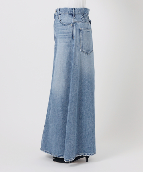 Spick & Span（スピックアンドスパン）の「upper hights/アッパーハイツ 別注THE FLORENCE*（デニムスカート・レディース・ベージュ/エメラルドブルー・SMALL/MEDIUM）」の18枚目の写真