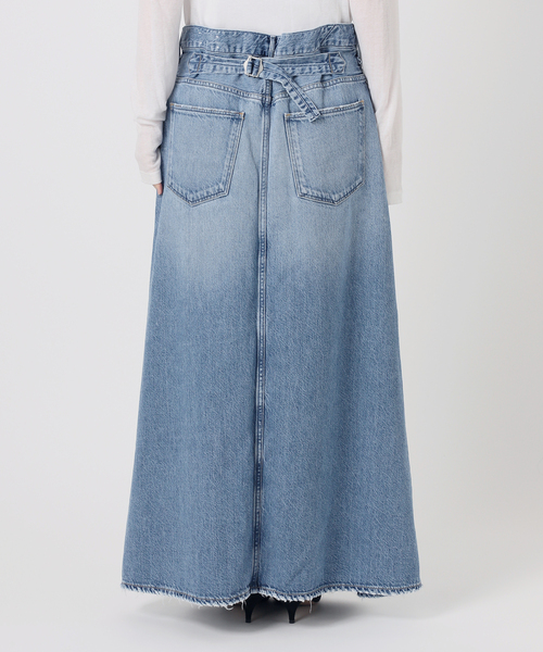 Spick & Span（スピックアンドスパン）の「upper hights/アッパーハイツ 別注THE FLORENCE*（デニムスカート・レディース・ベージュ/エメラルドブルー・SMALL/MEDIUM）」の19枚目の写真