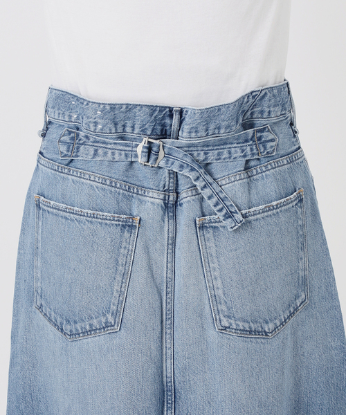 Spick & Span（スピックアンドスパン）の「upper hights/アッパーハイツ 別注THE FLORENCE*（デニムスカート・レディース・ベージュ/エメラルドブルー・SMALL/MEDIUM）」の22枚目の写真