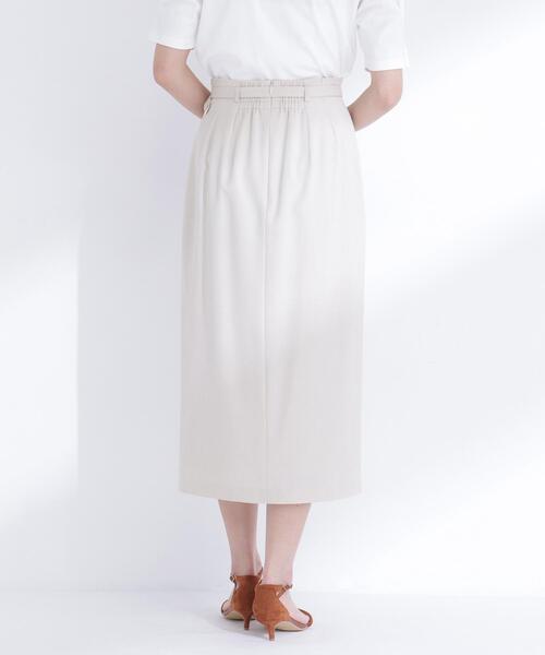 NATURAL BEAUTY BASIC(ナチュラルビューティーベーシック)の「◇ベルテッドナロースカート(スカート・レディース・ブラウン/ベージュ・MEDIUM/P/S)」の8枚目の写真