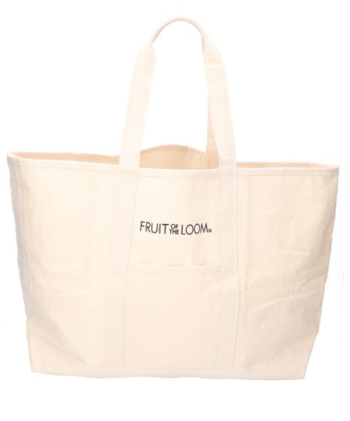 FRUIT OF THE LOOM(フルーツオブザルーム)の「【FRUIT OF THE LOOM/フルーツオブザルーム】【FRUIT OF THE LOOM/フルーツオブザルーム】CANVAS BIG TOTE BAG / キャンバスビッグトートバッグ(トートバッグ・レディース・イエロー/ホワイト/ピンク/グリーン/グレー/ブラック/ネイビー・FREE)」の2枚目の写真