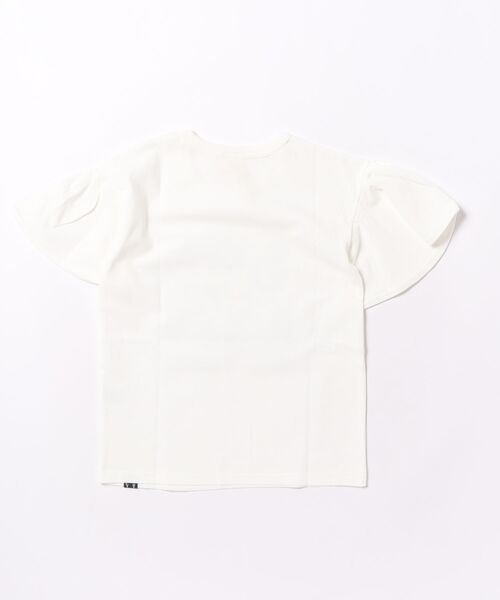 nino（ニノ）の「＊綿100％＊ラベンダーねこプリント　Tシャツ（Tシャツ/カットソー・キッズ・ホワイト・150cm/140cm/130cm）」の2枚目の写真