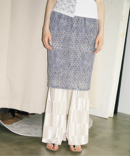 musubore(ムスボレ)の「tiny pocket velours bell bottoms / タイニーポケットベロアベルボトム(その他パンツ・レディース・アイボリー/グリーン・0/1)」の18枚目の写真