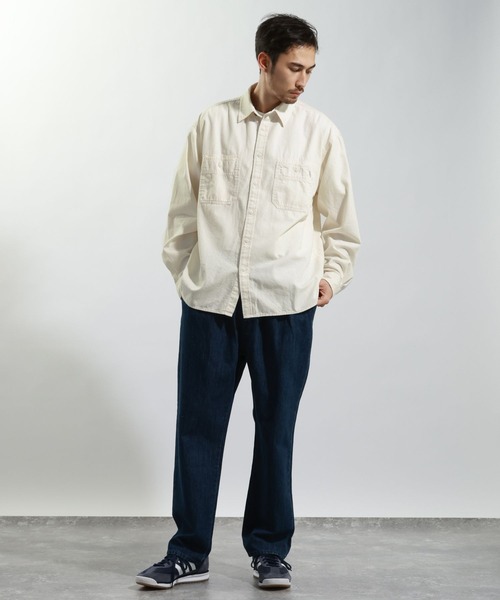 BAYFLOW(ベイフロー)の「Brightdaysシャツ(シャツ/ブラウス・メンズ・オフホワイト/チャコール/イエロー/オレンジ・MEDIUM/LARGE)」の5枚目の写真