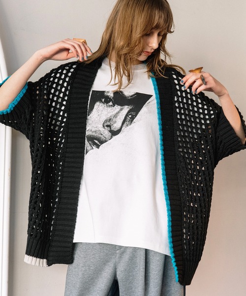 AULA AILA（アウラアイラ）の「フェイスＴシャツ（Tシャツ/カットソー・レディース・ホワイト/ライトカーキ/ブラック・0）」の15枚目の写真
