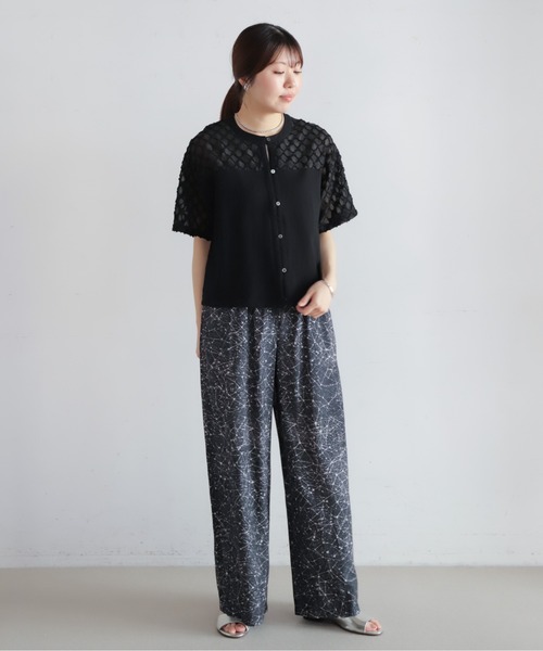 NOMBRE IMPAIR（ノンブルアンペール）の「ツッキリジャガードコンビ　前開きプルオーバー（Tシャツ/カットソー・レディース・ホワイト/ブラック・FREE）」の21枚目の写真