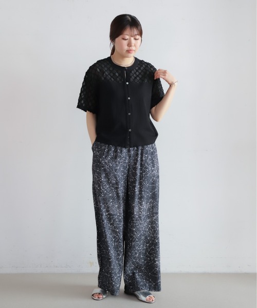 NOMBRE IMPAIR（ノンブルアンペール）の「ツッキリジャガードコンビ　前開きプルオーバー（Tシャツ/カットソー・レディース・ホワイト/ブラック・FREE）」の20枚目の写真