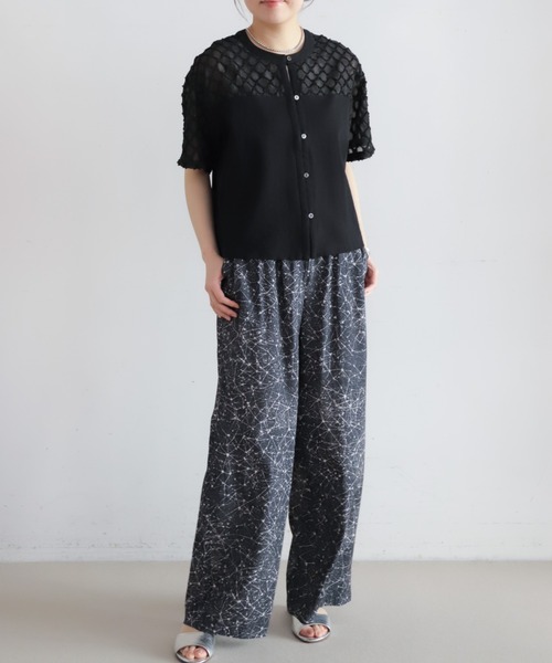 NOMBRE IMPAIR（ノンブルアンペール）の「ツッキリジャガードコンビ　前開きプルオーバー（Tシャツ/カットソー・レディース・ホワイト/ブラック・FREE）」の22枚目の写真