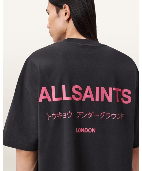 ALLSAINTS(オールセインツ)の「UNDERGROUND OVERSIZED CREW NECK T-SHIRT | アンダーグラウンド オーバーサイズ クルー ネック Tシャツ(Tシャツ/カットソー・メンズ・ブラック系その他・M/XS/S/L/XL)」の2枚目の写真