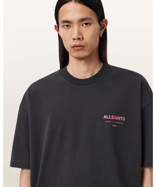 ALLSAINTS(オールセインツ)の「UNDERGROUND OVERSIZED CREW NECK T-SHIRT | アンダーグラウンド オーバーサイズ クルー ネック Tシャツ(Tシャツ/カットソー・メンズ・ブラック系その他・M/XS/S/L/XL)」の4枚目の写真