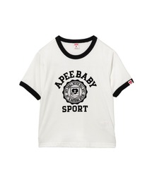 COLLEGE PRINT RINGER CROP TEE