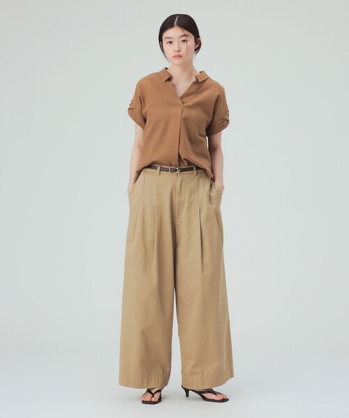 BEAMS HEART(ビームスハート)の「袖デザイン スキッパー シャツ(シャツ/ブラウス・レディース・オフホワイト/ネイビー/ブラウン系その他3・FREE)」の9枚目の写真