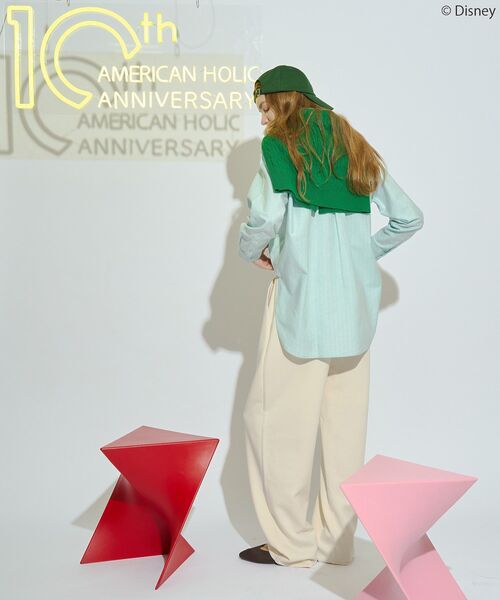 Disney（ディズニー）の「【Mickey&Friends】イニシャル刺繍CAP（キャップ・レディース・グリーン/アイボリー/チャコールグレー/ブルー・FREE）」の13枚目の写真