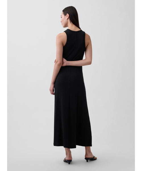 GAP（ギャップ）の「モダンリブ タンクトップ マキシワンピース（ワンピース・レディース・ブラック・XXS/L/M/S/XS）」の2枚目の写真