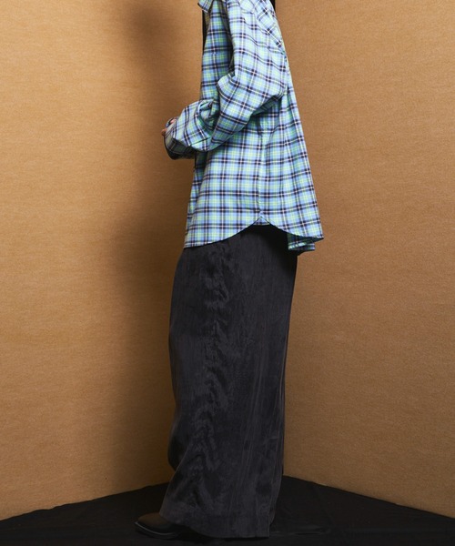 MAISON SPECIAL(メゾンスペシャル)の「《UNISEX》Drape Fibrillated Twill One-tuck Prime-Wide Slacks/ドレープフィブリルツイルワンタックプライムワイドスラックス【MAISON SPECIAL/メゾンスペシャル】■セットアップ対応■(スラックス・メンズ・ブラック/ネイビー・2/1/0)」の11枚目の写真